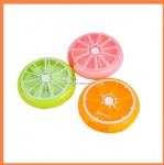 round shape fruit design pill box